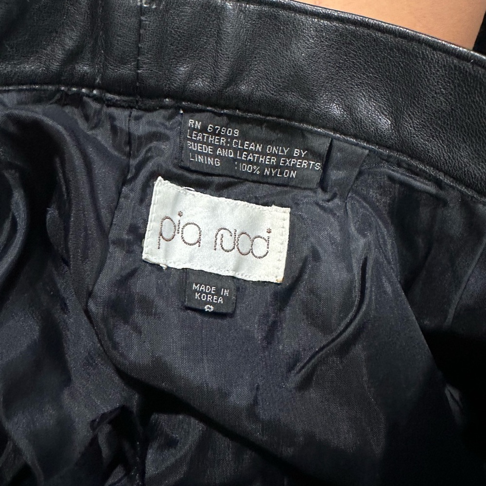 Pia Rucci black leather pants